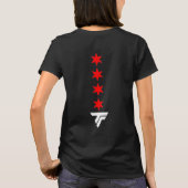 Chicago-Trance-Familien-Stadt-Skyline u. Sterne T-Shirt (Rückseite)