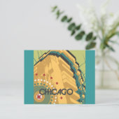 Chicago Travel Design Postkarte (Stehend Vorderseite)