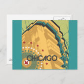Chicago Travel Design Postkarte (Vorne/Hinten)