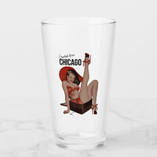 Chicago Travel Pint Glass Glas