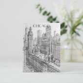 Chicago Travel Postkarte (Stehend Vorderseite)