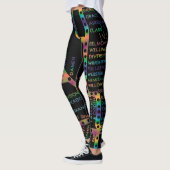 Chicago U-Bahn-Karte/ Zughaltestelle GEFÄRBTE KRAW Leggings (Links)