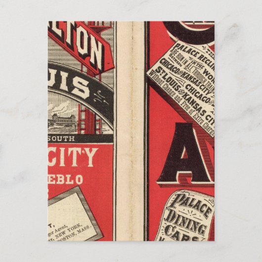 Chicago und Alton Eisenbahn Postkarte (Vorderseite)