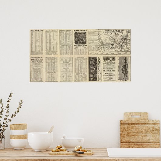 Chicago und Alton Railroad 2 Poster (Küche)