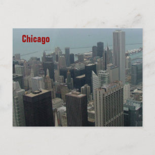 Chicago und Lake Michigan Postkarte