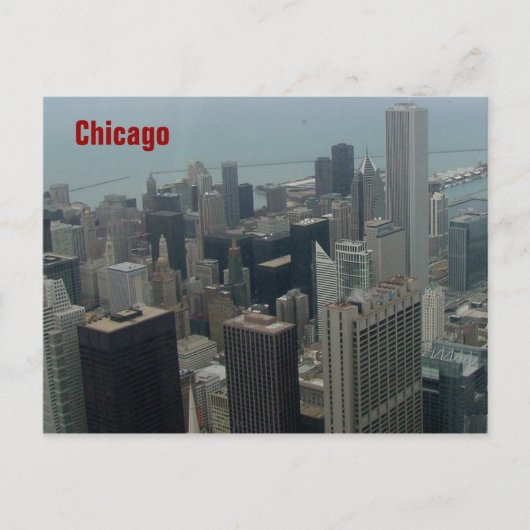 Chicago und Lake Michigan Postkarte (Vorderseite)