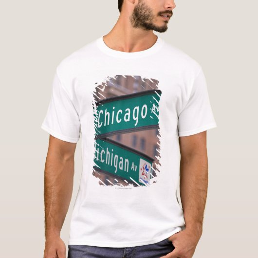 Chicago- und Michigan-Alleen-Wegweiser, Chicago, T-Shirt (Vorderseite)