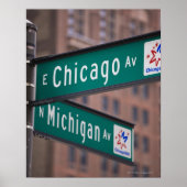 Chicago und Michigan Avenue, Chicago, Poster (Vorne)