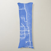 Chicago-Untergrundbahn-Karte mit Zug stoppt Seitenschläferkissen (Vorderseite Vertikal)