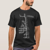 Chicago-Untergrundbahn-Karte mit Zug stoppt T-Shirt (Vorderseite)