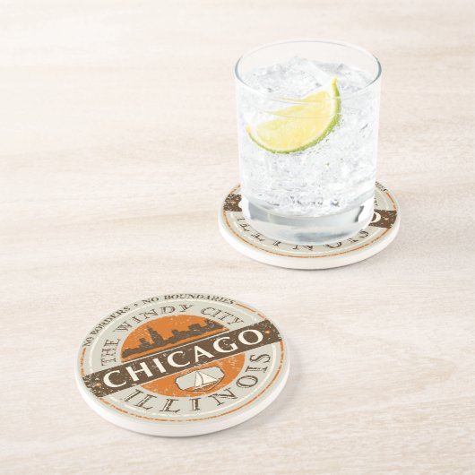 Chicago-Untersetzer Getränkeuntersetzer (Seite)