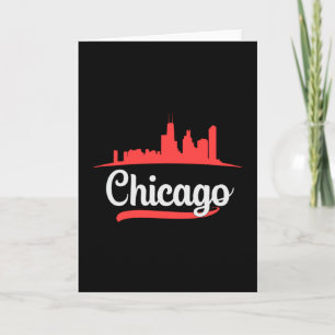 Chicago USA City Cityscape Skyline Funny Gift Idee Karte
