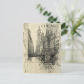 Chicago USA Travel Postkarte (Stehend Vorderseite)