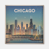 Chicago USA Vintag Magnet (Vorne)