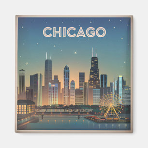 Chicago USA Vintag Magnet