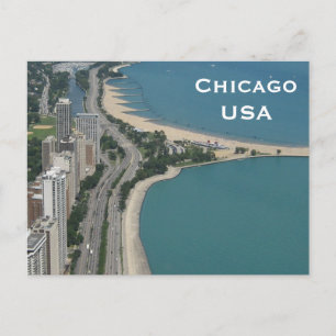 Chicago, USA Vintage Travel Tourism Add Postkarte