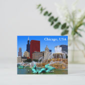 Chicago, USA Vintage Travel Tourism Add Postkarte (Stehend Vorderseite)
