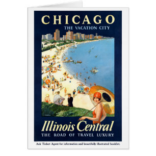 Chicago Vacation City Vintage Poster wiederhergest