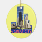 CHICAGO-Verzierung Keramik Ornament (Links)