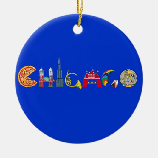 Chicago-Verzierung Keramikornament (Vorne)