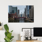 Chicago View, farbenfrohe Fotografie Poster (Heimbüro)