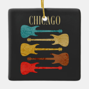 Chicago Vintag Guitars Festival Moon and Stars Keramikornament