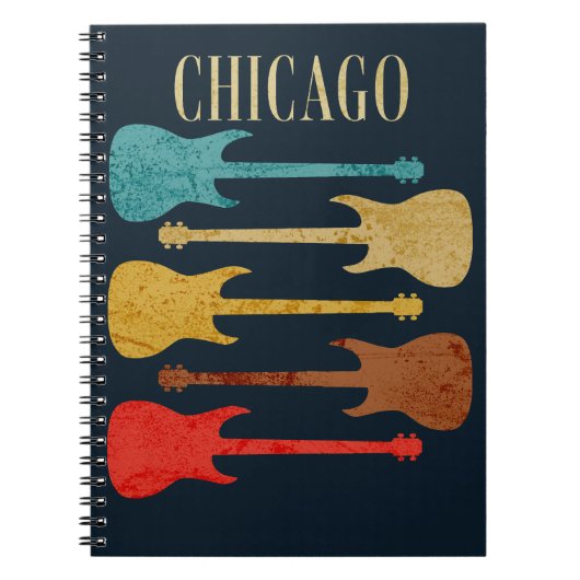 Chicago Vintag Guitars Festival Moon and Stars Notizblock (Vorderseite)
