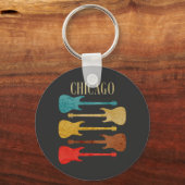 Chicago Vintag Guitars Festival Moon and Stars Schlüsselanhänger (Vorderseite)