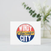 Chicago Vintag Label Postkarte (Stehend Vorderseite)