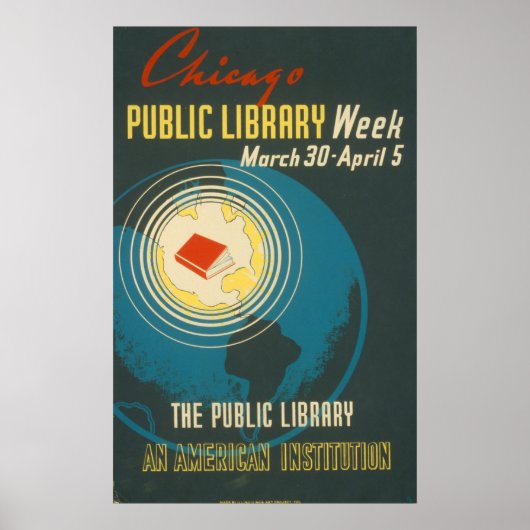 Chicago Vintag Public Library Poster (Vorne)