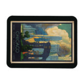 Chicago Vintag Reise Magnet (Horizontal)