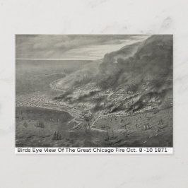 Chicago Vintag View, The Great Chicago Fire Postkarte