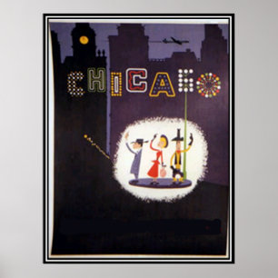 Chicago Vintage Poster Print