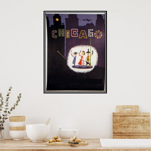 Chicago Vintage Poster Print (Küche)