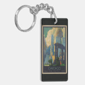 Chicago Vintage Reise Schlüsselanhänger (Vorderseite links)