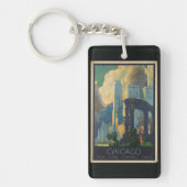 Chicago Vintage Reise Schlüsselanhänger (Vorderseite)