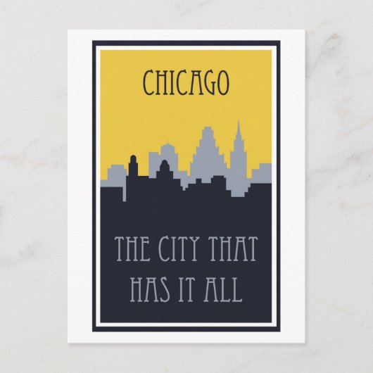 Chicago  Vintage Travel  Postcard Postkarte (Vorderseite)