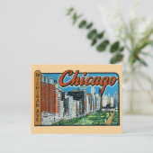 Chicago Vintage Travel Postcard Postkarte (Stehend Vorderseite)