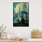 "Chicago" Vintage Travel Poster (Küche)