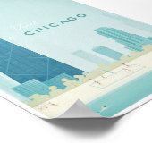 Chicago Vintage Travel Poster (Ecke)