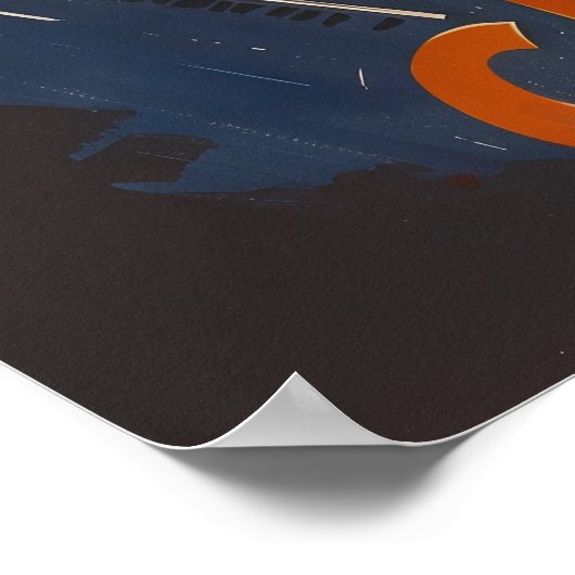 Chicago Vintage Travel Poster (Ecke)