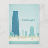 Chicago Vintage Travel Poster - Art Postkarte (Vorderseite)