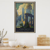 Chicago Vintage Travel Poster und Retro Prints (Küche)
