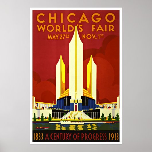 Chicago - Vintage Travel Posters Poster (Vorne)