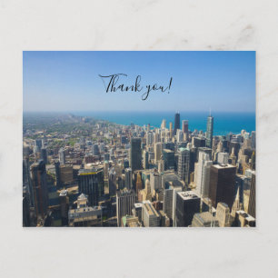 Chicago von oben Danke Postkarte