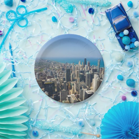 Chicago von oben pappteller (Party)