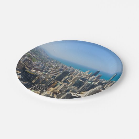 Chicago von oben pappteller (Schrägansicht)