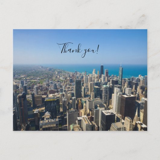 Chicago von oben Vielen Dank, Postkarte (Vorderseite)