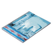 Chicago Water Tower Great Chicago Fire 1871 Notizblock (Linke Seite)