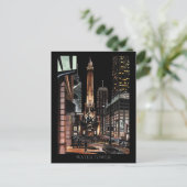 Chicago Water Tower Malerei Randsom Art Postkarte (Stehend Vorderseite)